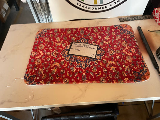 Dude's Bathmat Big Lebowski Dude Doormat with ticket to Bowling League Finals