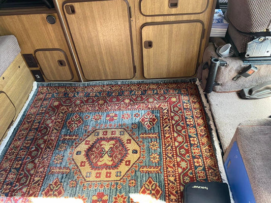 Dude's Rug "Peyote" for Vanagon 1980 - 1991 Turkish weave rug for your bus